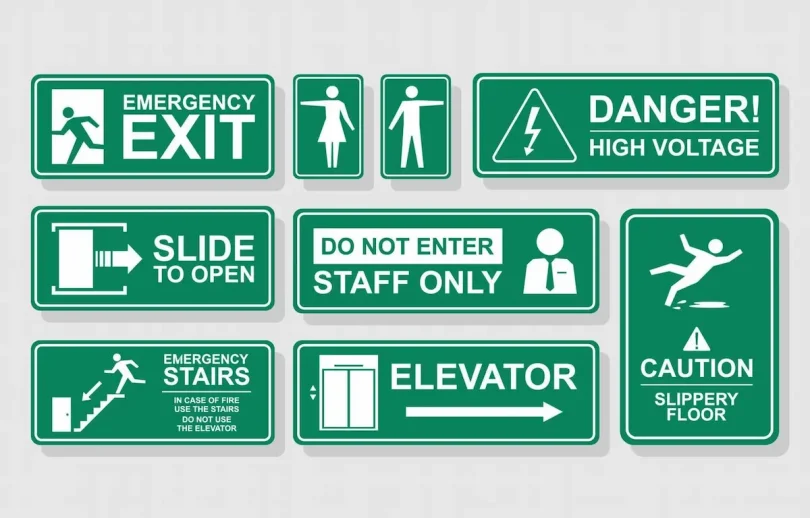 informational indoor signs