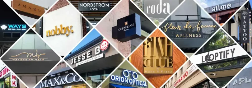 outdoor business signs