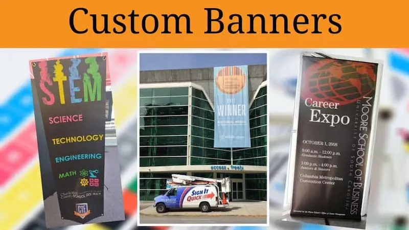 types of custom banners